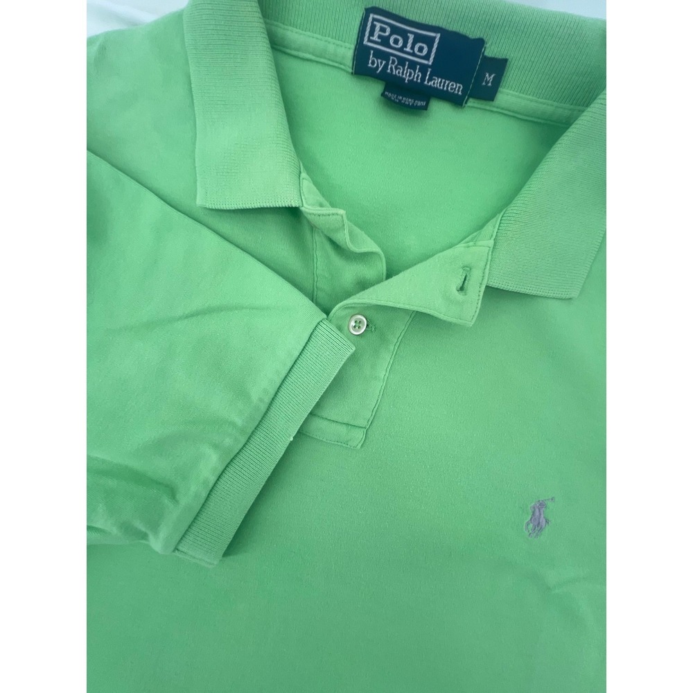 Polo Ralph Lauren Mens Green Short‎ Sleeve Cotton Pique Polo Shirt Size M 523